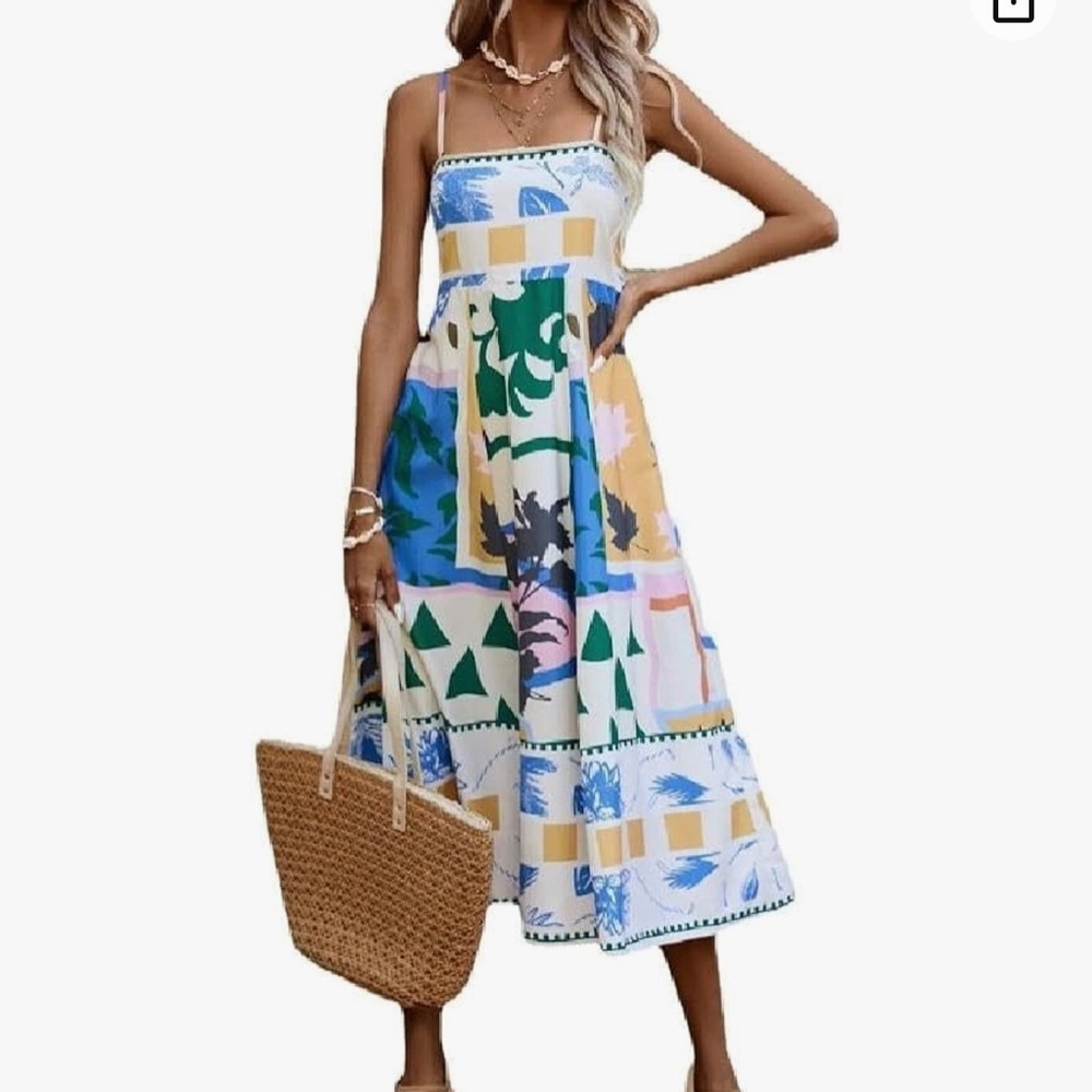 Amazon floral printed summer maxi dress